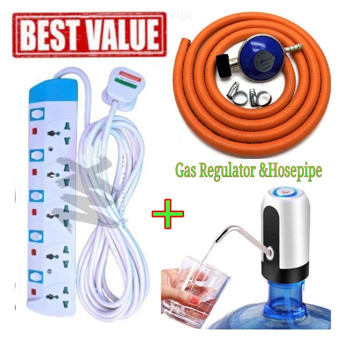 Power King Heavy Duty //Power Extension Cable-5Way+ Bonus.