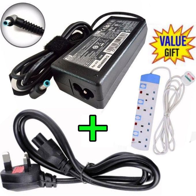 HP Elitebook 840 G3,Laptop Charger Adapter ,blue Pin With Power Cable + 4 Way Power Extension