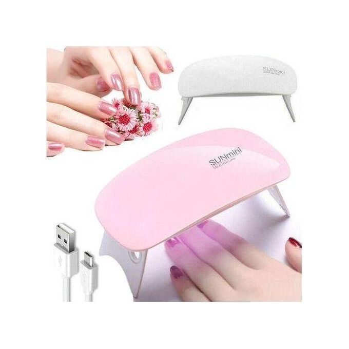 6W Mini Nail Dryer Machine Portable 6 LED UV Manicure Lamp Home Use Nail Lamp for Drying Polish Varnish With USB Cable LED UV Nail Gel Polish Dryer Lamp Light Machine view 2