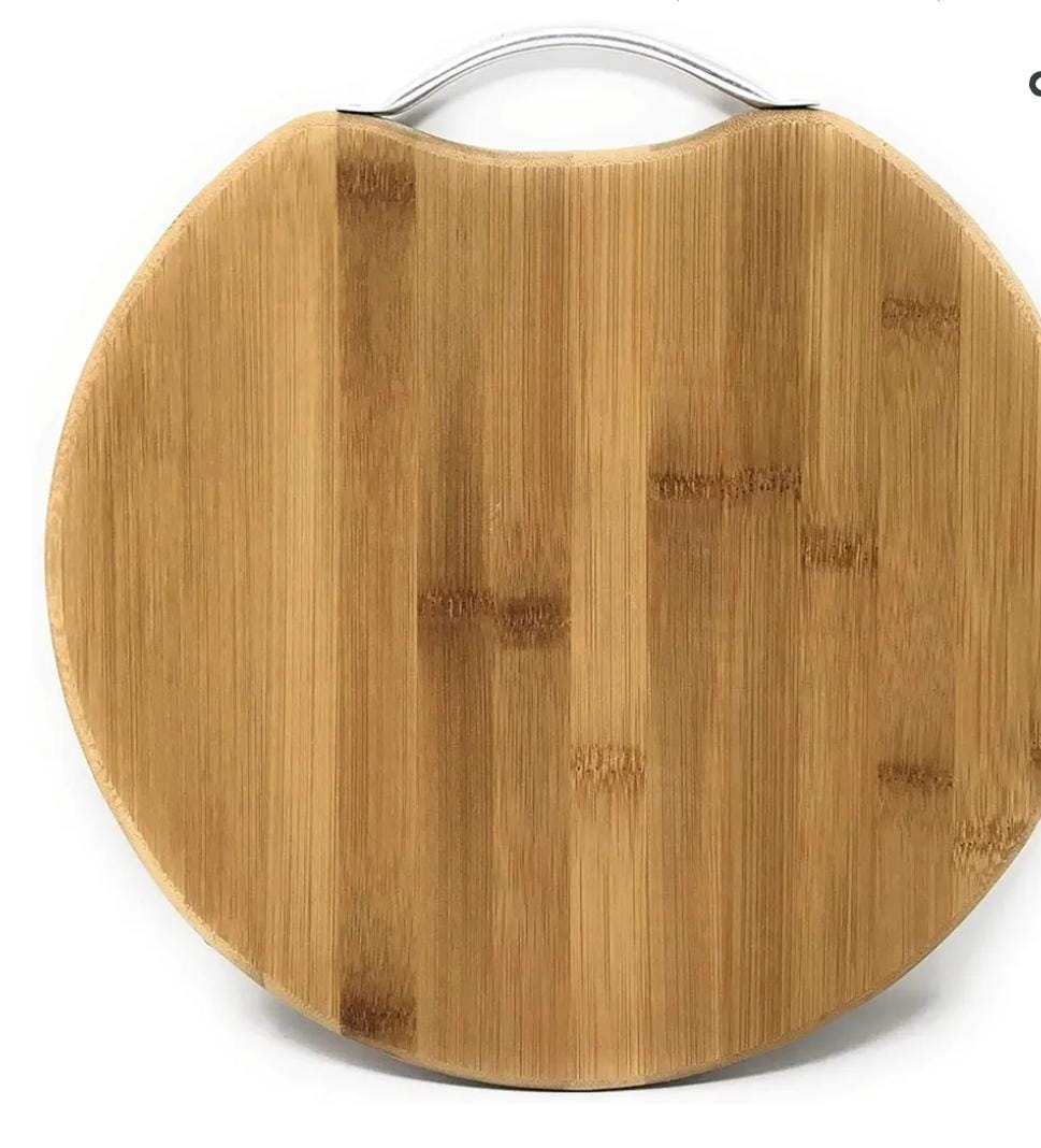 High quality Round bamboo chopping board with handle