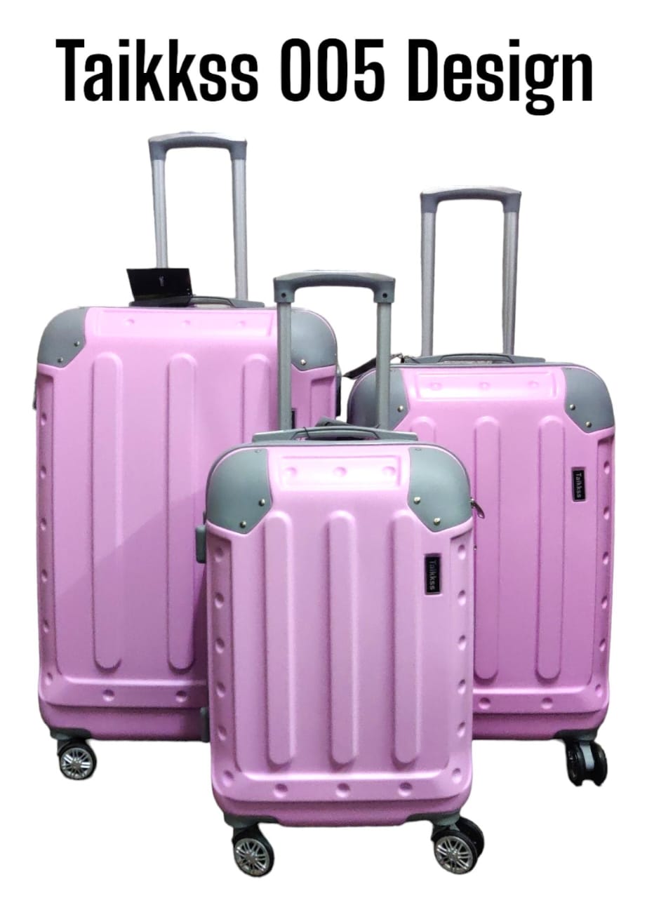 Fashion 3 Pieces PVC High Quality Travel Suitcase Travel Bag Travel Briefcase With Wheel   The suitcases have 4 spinner wheels for easy maneuverability, and they also have locks for added security.