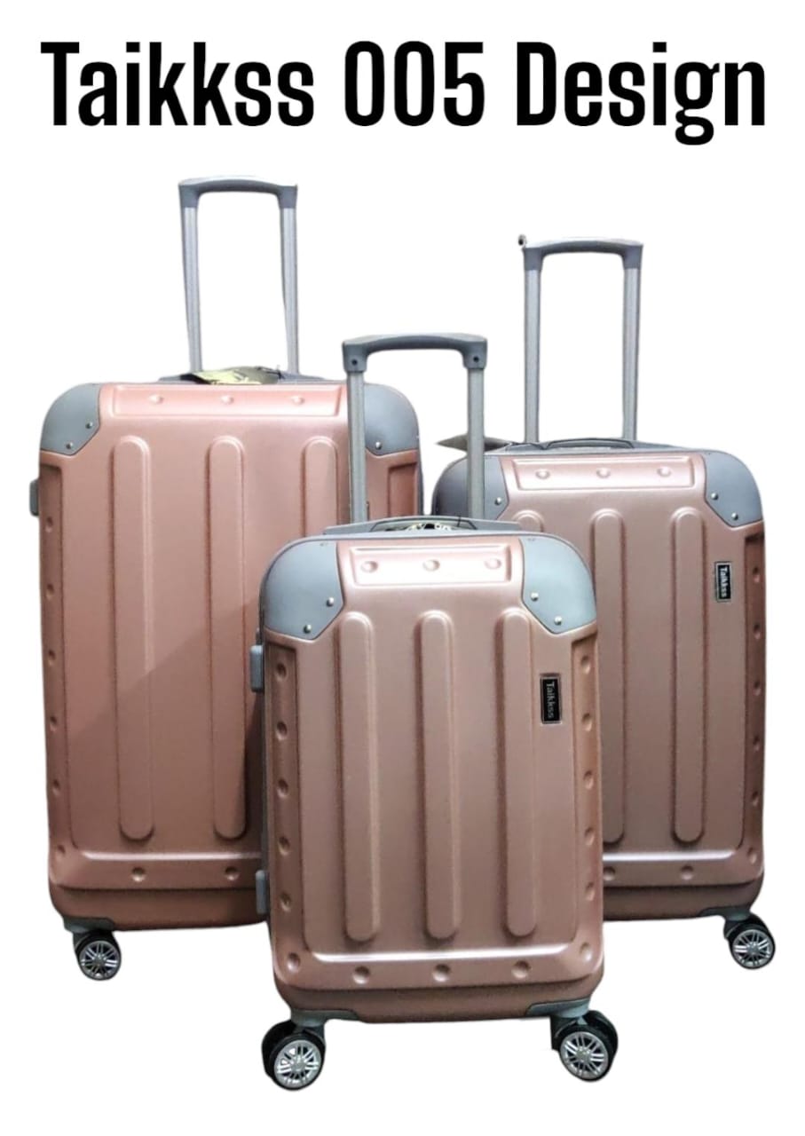 Fashion 3 Pieces PVC High Quality Travel Suitcase Travel Bag Travel Briefcase With Wheel   The suitcases have 4 spinner wheels for easy maneuverability, and they also have locks for added security.