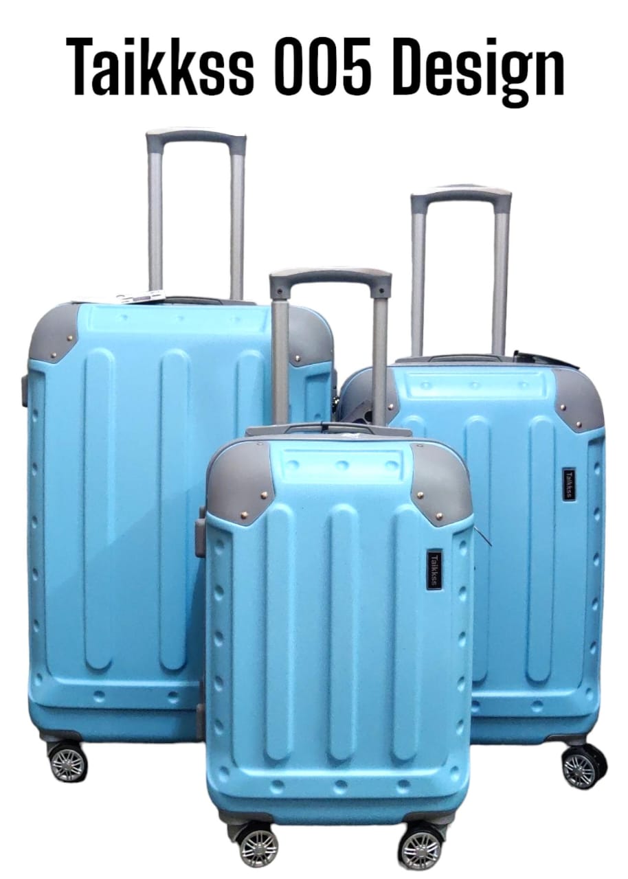 Fashion 3 Pieces PVC High Quality Travel Suitcase Travel Bag Travel Briefcase With Wheel   The suitcases have 4 spinner wheels for easy maneuverability, and they also have locks for added security.