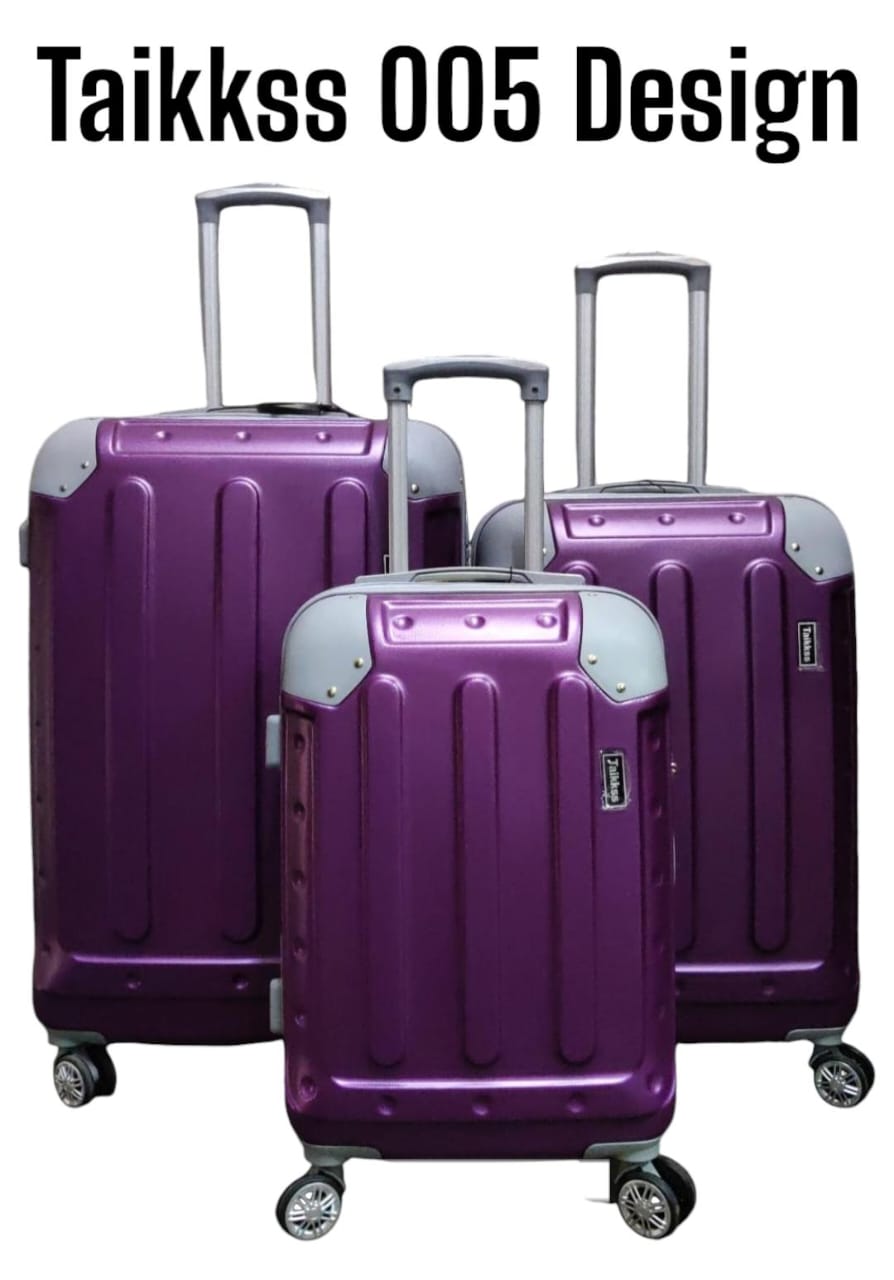Fashion 3 Pieces PVC High Quality Travel Suitcase Travel Bag Travel Briefcase With Wheel   The suitcases have 4 spinner wheels for easy maneuverability, and they also have locks for added security.