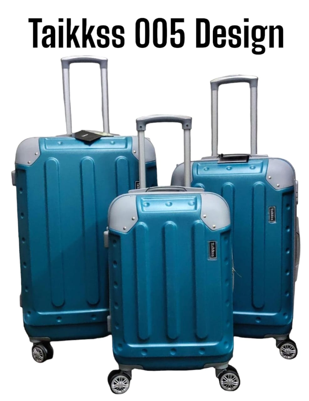 Fashion 3 Pieces PVC High Quality Travel Suitcase Travel Bag Travel Briefcase With Wheel   The suitcases have 4 spinner wheels for easy maneuverability, and they also have locks for added security.