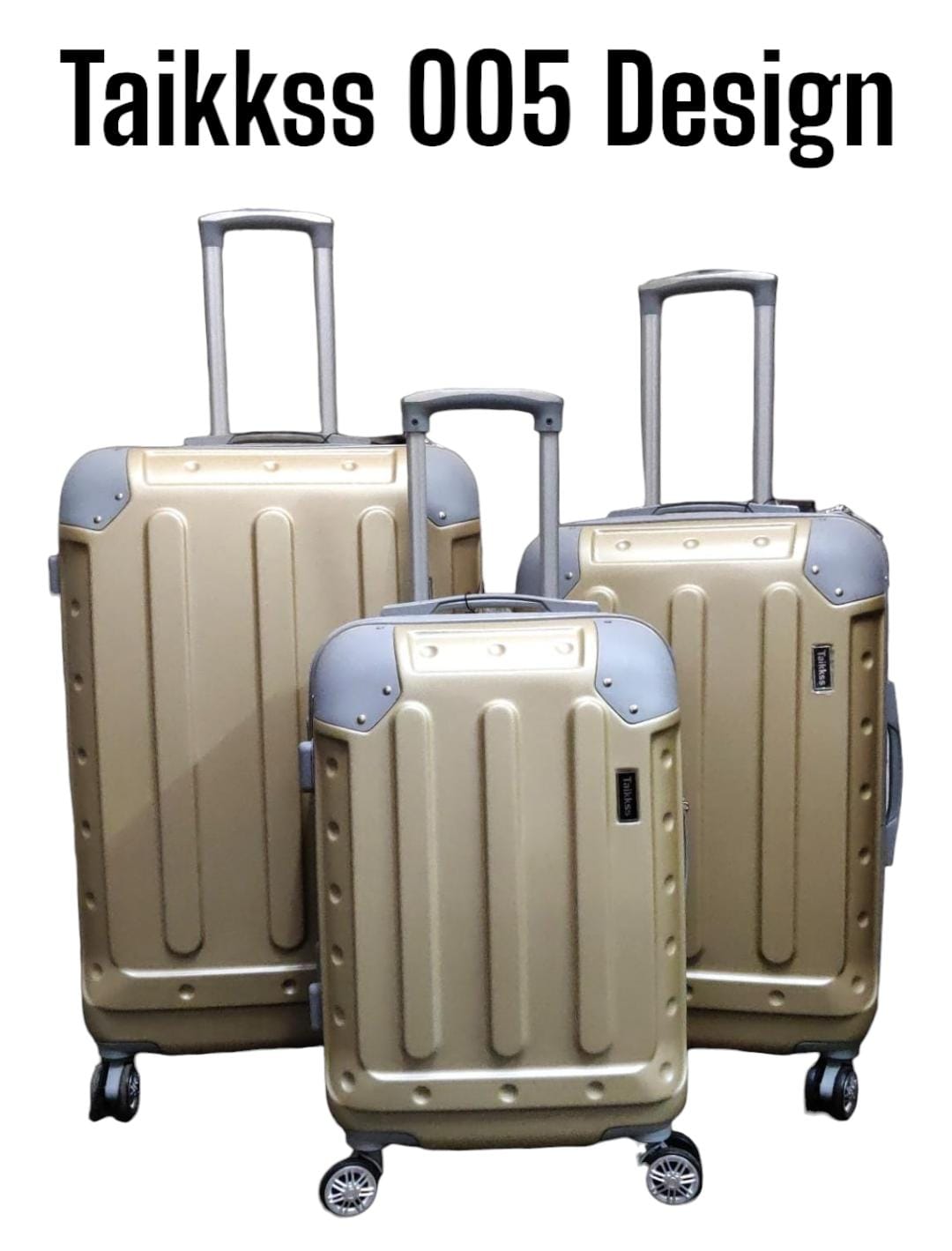 Fashion 3 Pieces PVC High Quality Travel Suitcase Travel Bag Travel Briefcase With Wheel   The suitcases have 4 spinner wheels for easy maneuverability, and they also have locks for added security.