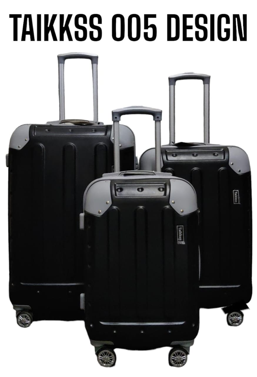 Fashion 3 Pieces PVC High Quality Travel Suitcase Travel Bag Travel Briefcase With Wheel   The suitcases have 4 spinner wheels for easy maneuverability, and they also have locks for added security.