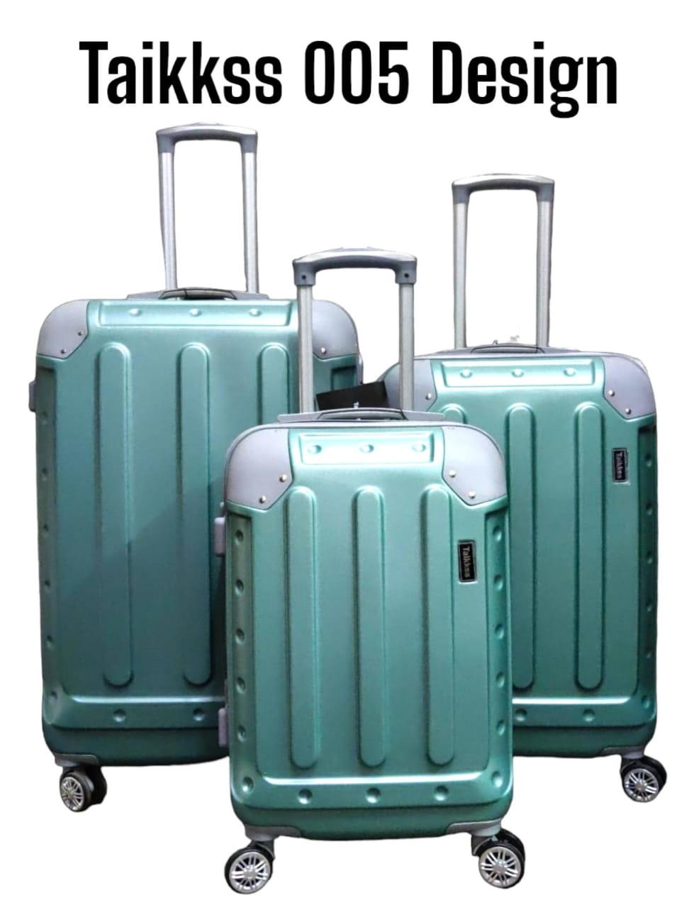 Fashion 3 Pieces PVC High Quality Travel Suitcase Travel Bag Travel Briefcase With Wheel   The suitcases have 4 spinner wheels for easy maneuverability, and they also have locks for added security.