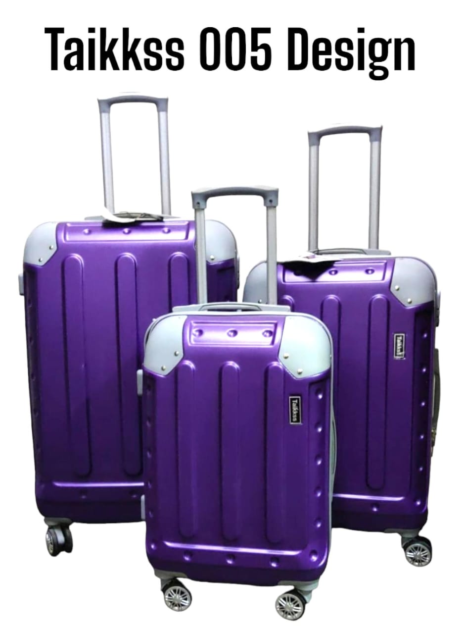 Fashion 3 Pieces PVC High Quality Travel Suitcase Travel Bag Travel Briefcase With Wheel   The suitcases have 4 spinner wheels for easy maneuverability, and they also have locks for added security.