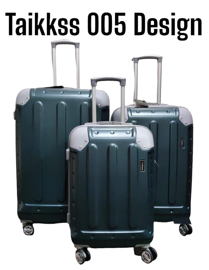Fashion 3 Pieces PVC High Quality Travel Suitcase Travel Bag Travel Briefcase With Wheel   The suitcases have 4 spinner wheels for easy maneuverability, and they also have locks for added security.