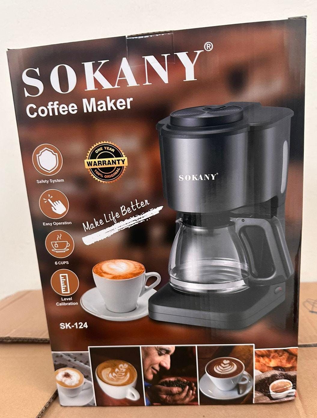 Sokany ELECTRIC COFFEE MAKER MACHINE, . An excellent choice for a home, apartment, work area, or dorm room, the coffeemaker provides a space-saving compact size with a small footprint that takes up mi