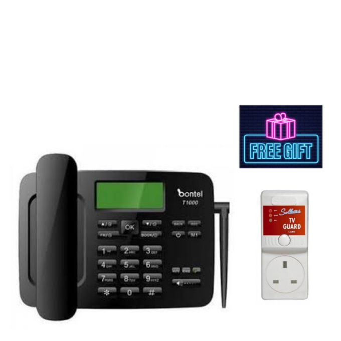 OFFER OFFER Bontel T1000// Wireless Desktop Phone// Sms,,Feature//+free Gift,,C.E",Strong quality Rechargeable battery 3000mAh, High Capacity phone book, Micro SD Slot & Sound Recording