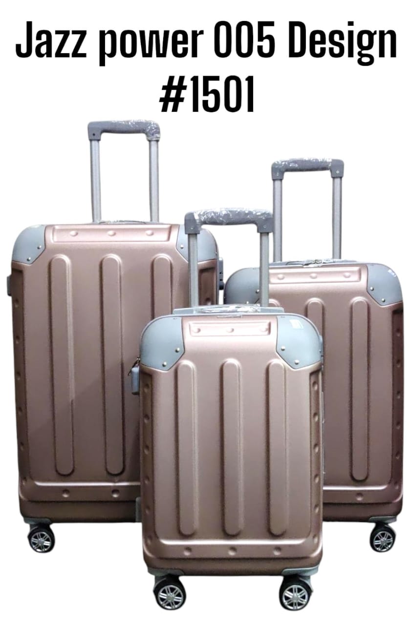 Durable 3 Piece Premium Set Hard Shell Travel Suitcases With Spinner Wheels