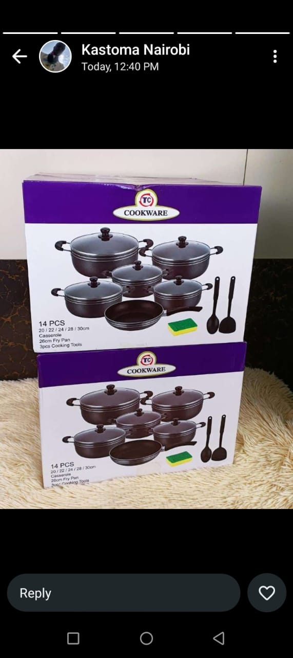 TC 14pcs Heavy Duty Non Stick Cookware Set / Sufurias With A Pan  Durable Nonstick  cooking pots provides long lasting superior Non-stick performance and has different sizes for different cooking need