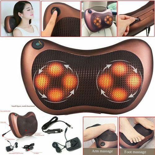 Car & Home Kneading Massage Device Neck Relaxation Pillow Electric Shoulder Back Massager Car Shiatsu Massage Pillows With Infrared Heating  Installation of warm thermal moxibustion functions: you can