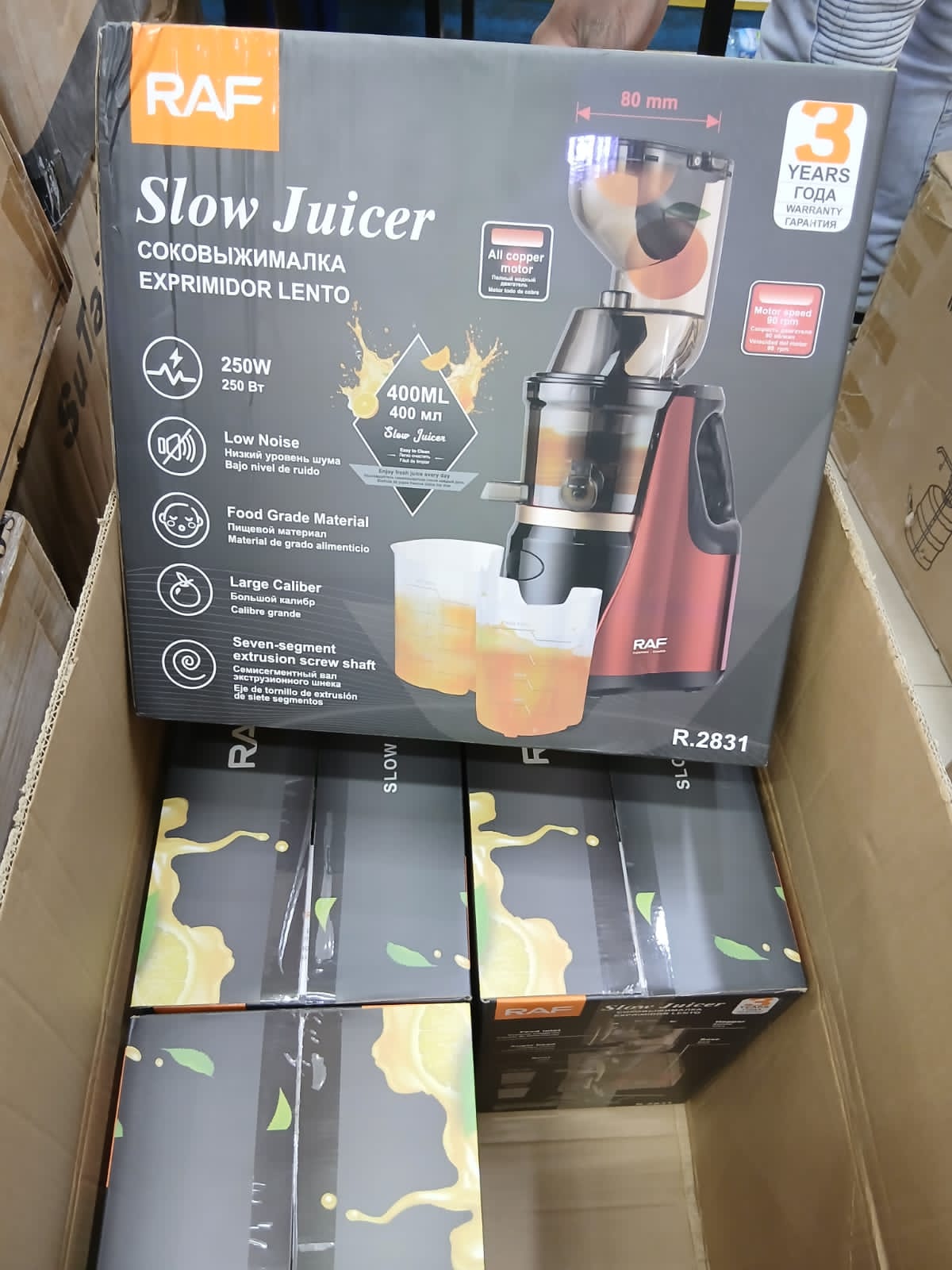 RAF Juice Extractor Machine -Industrial Slow Juicer Veg & Fruits  maximum juice yield, minimal oxidation, reserved most nutrition. It can make various health foods for your family.