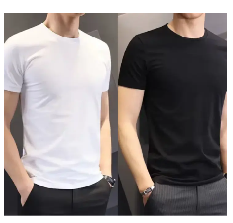 Unisex Round Neck Plain T-Shirts High Quality polo tshirt tee short sleeve tshirt