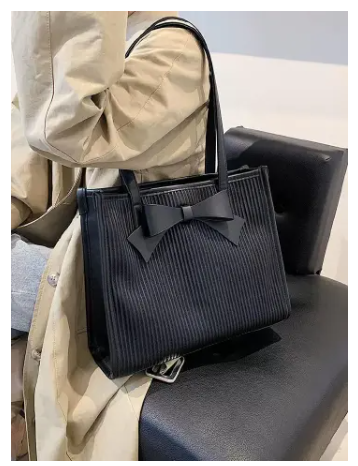 Good Quality beautiful Bow tote bags ASSORTED BLACK AND BEIGE Tote Bags