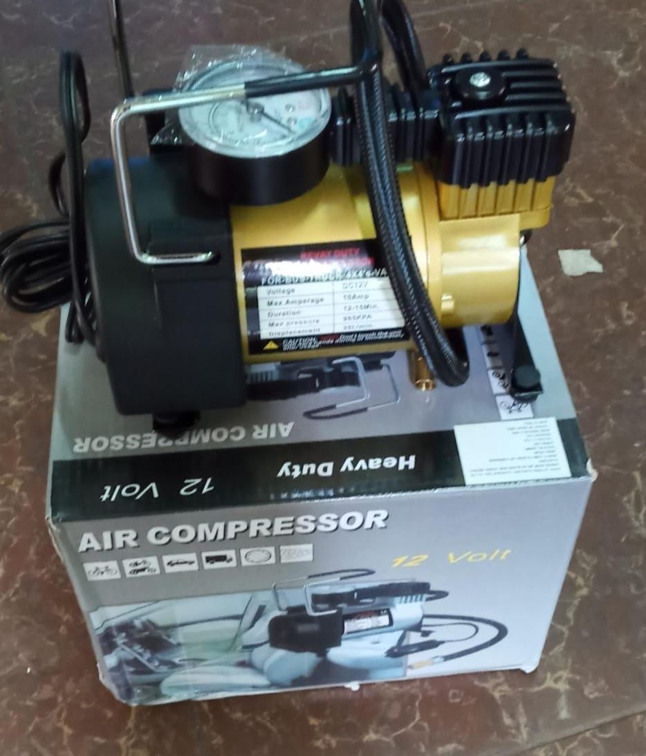 1-Cylinder Air Compressor/Tyre InflatorAir Compressor Pump;Tire Inflator 140PSI Compact Portable 12V DC;Tyre Air Compressor Pump with Gauge Heavy Duty;Tire Pump 35L/min Auto SUV Truck Bike Car Tires;A