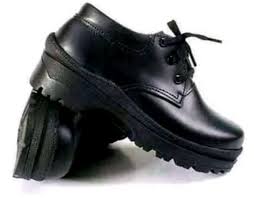 High quality durable Back to school boys and girls unisex casual black pure genuine leather school shoes for children with laces suitable for any weather