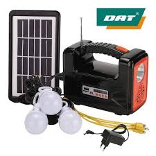 Dat Solar System With MP3 & Radio DC Solar Kits & USB
