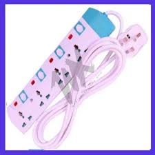 Power King Quality 4 Way Power Extension Socket With Switch