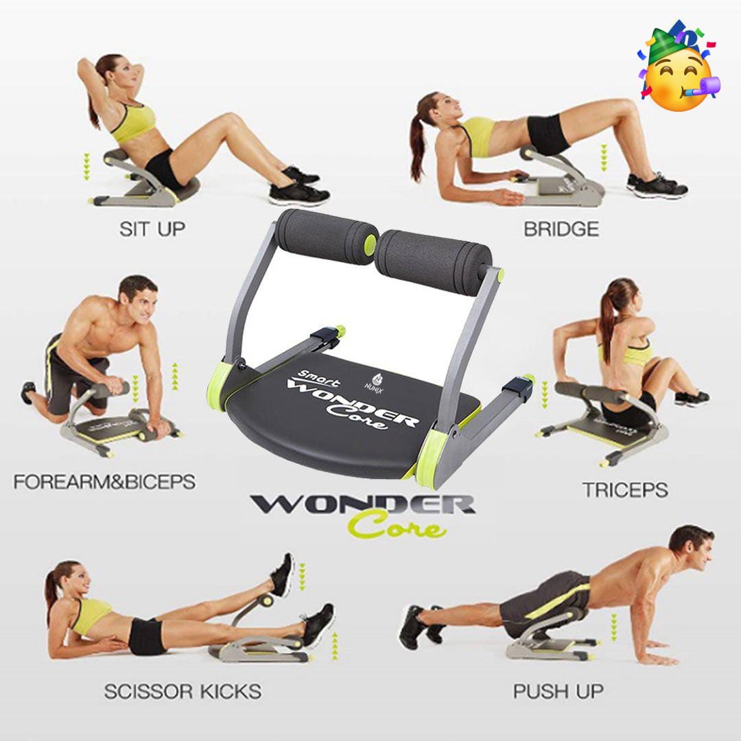 Wonder Core Six Pack Care Fitness Abs Workout Exercise Machine [With padded finishes]