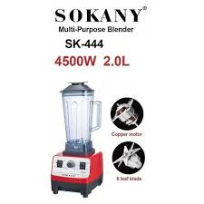 SOKANY MULTI-PURPOSE BLENDER 4500W 2.0L WITH A COPPER MOTOR SK-444 HOUSEHOLD APPLIANCES AND BLENDERS