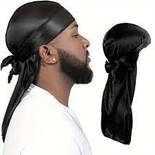 Silk Durag for Men Women, Satin Doo Rag for 360 Waves, Durags Pack with Extra Long Tail and Wide Straps