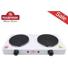 Rashnik Electric Hot Plate-white This is the most effective double- hot plate electric cooker you'll ever find! This double electric hotplate distributes heat fully