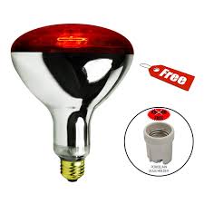 Chicken Infrared RED heat lamp light bulb + Free Porcelain Holder