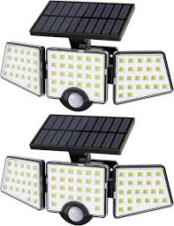 Solar Lamps Solar Security Light, 360°Wide Angle Illumination With 3 Modes, IP65 Waterproof Motion Sensor Outdoor Lights For Yard Garage Pathway