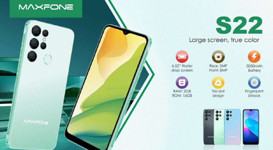 Maxfone S22, 6.52", 16GB + 2GB RAM (Dual SIM), 5050mAh