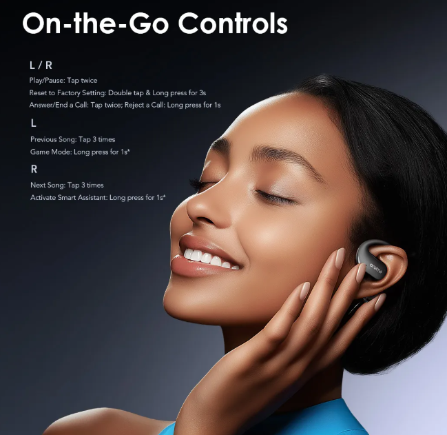 oraimo OpenArc Open-Ear  36-Hr Long Playtime Wireless  Bluetooth Earphones Earphones
