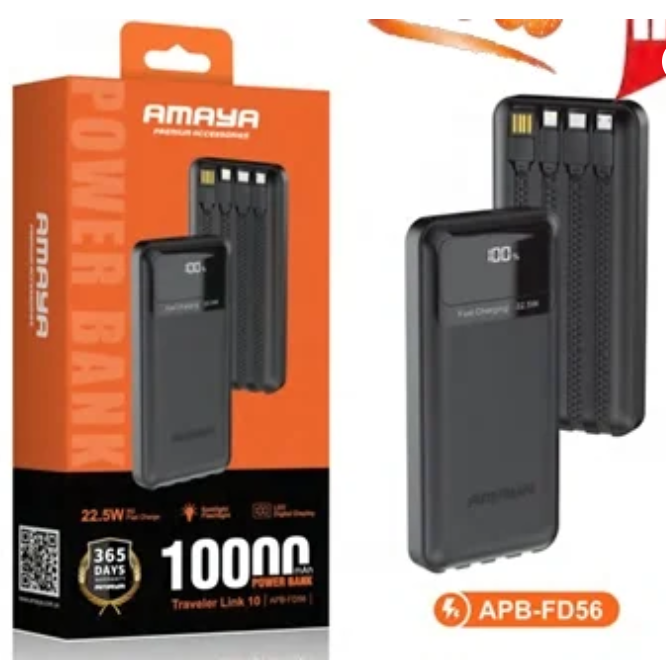 Power Bank 10000mah 22.5W  Ultra Fast Amaya APB-FD56 LED digital display PowerBanks