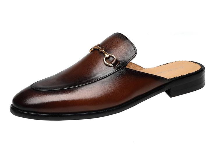 Mules Moroccan leather Business men's Official Shoes animal Leather Shoes Breathable Dress Shoes Pointed Toe Formal Shoes Hot Fashion Wedding real Leather Man Pointed Boy Formal Office Shoe Dad