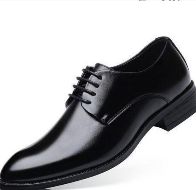 Genuine leather Business men's Official Shoes animal Leather Shoes Breathable Dress Shoes Pointed Toe Formal Shoes Hot Fashion Wedding real Leather Man Pointed Boy Formal Office Shoe Dad