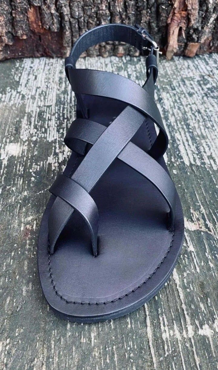 Moroccan pure leather men sandals summer sandals gift for him flipflops men slides