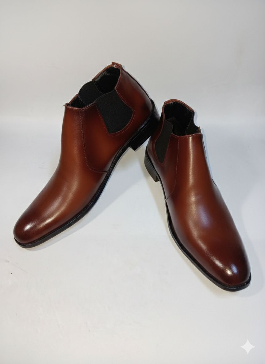 Genuine pure leather  men's Official boots  Leather  Shoes Breathable Dress Shoes Pointed Toe Formal Shoes Hot Fashion Wedding real Leather Man Pointed Boy Formal Office Shoe Dad