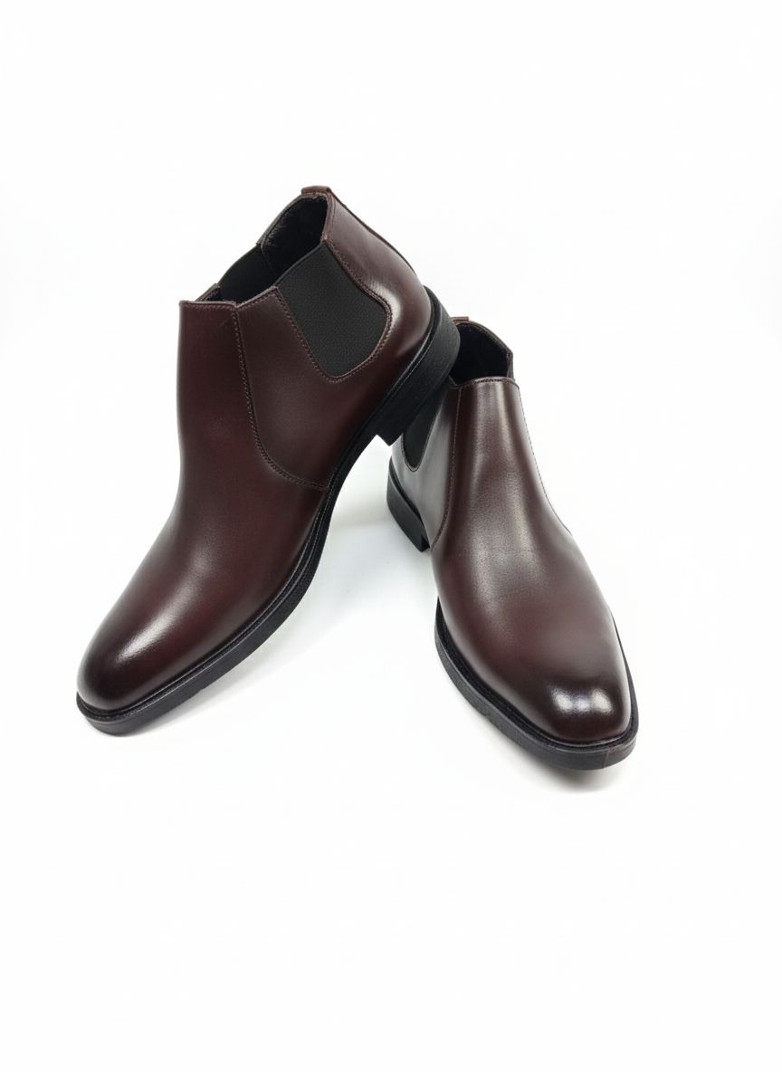 Genuine pure leather  men's Official boots  Leather  Shoes Breathable Dress Shoes Pointed Toe Formal Shoes Hot Fashion Wedding real Leather Man Pointed Boy Formal Office Shoe Dad