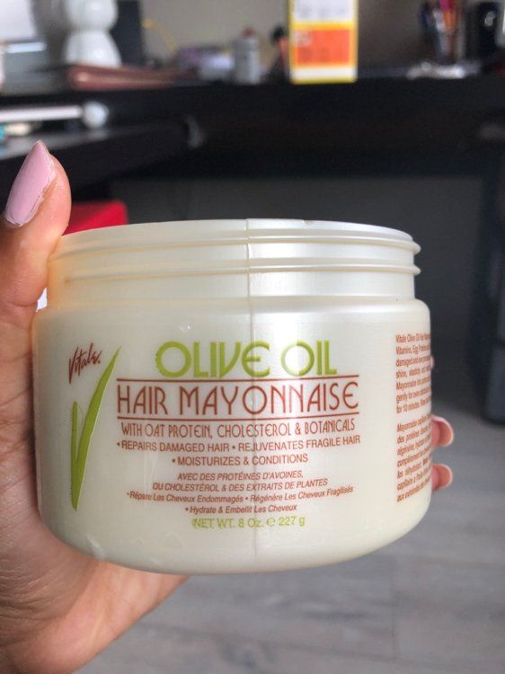 Vitale Olive Oil Hair Mayonnaise 30oz with Oat & Egg Protein and Vitamins - Good on Color & Thermal Treated Hai