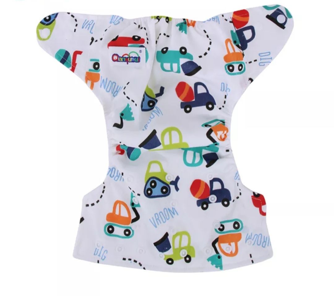 4PCS Baby Washable, Adjustable, Reusable Cloth Unisex Toddler Kids Waterproof Breathable Diaper With 12 Inserts (0 to 3 Yrs Upto 15 Kgs)