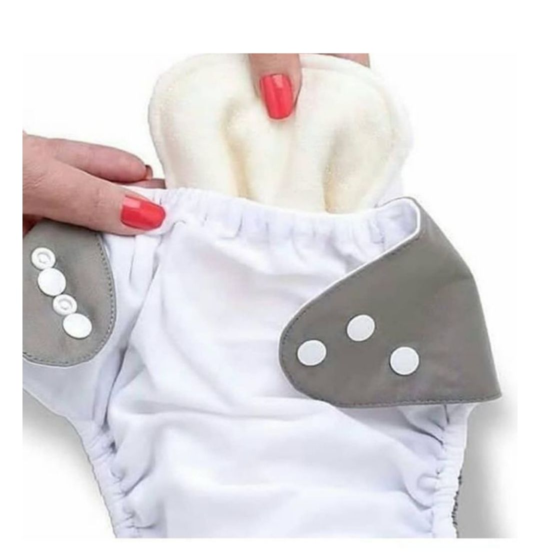 4PCS Baby Washable, Adjustable, Reusable Cloth Unisex Toddler Kids Waterproof Breathable Diaper With 12 Inserts (0 to 3 Yrs Upto 15 Kgs)