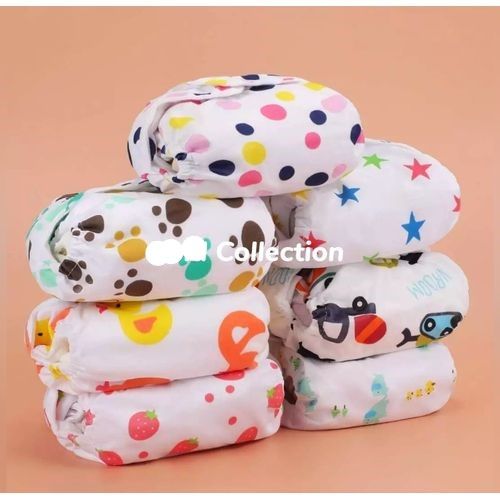 4PCS Baby Washable, Adjustable, Reusable Cloth Unisex Toddler Kids Waterproof Breathable Diaper With 12 Inserts (0 to 3 Yrs Upto 15 Kgs)