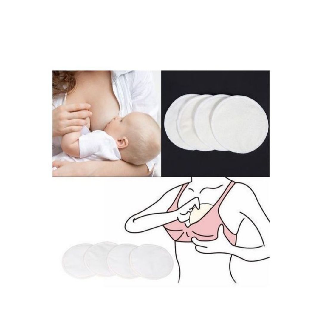 3PAIRS Reusable Nursing Breast Pads Washable Soft Absorbent Baby Breastfeeding Breast Pads Cotton thickening