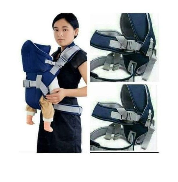 Ergonomic 5-in-1 Baby Carrier with Hip Seat & Hood – Breathable 3D Mesh, Back Support, Adjustable for Newborn to 20kg (4-6M+) - Hands-Free for Travel, Shopping, and Everyday Comfort