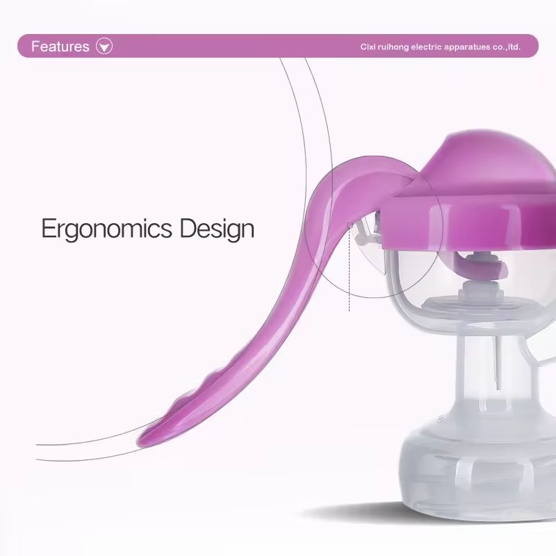 Healthy Manual Breast Pump with Free Baby Bottle Cap – Portable Handheld Breastfeeding Pump, BPA-Free, Silent Milk Expression, Easy to Clean, Comfortable Suction for Nursing Mothers