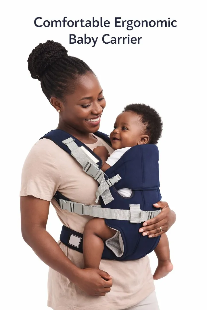 Ergonomic Baby Carrier with Lumbar Support - 4-in-1 Breathable Infant to Toddler Sling - Adjustable Padded Straps for All-Season Comfort