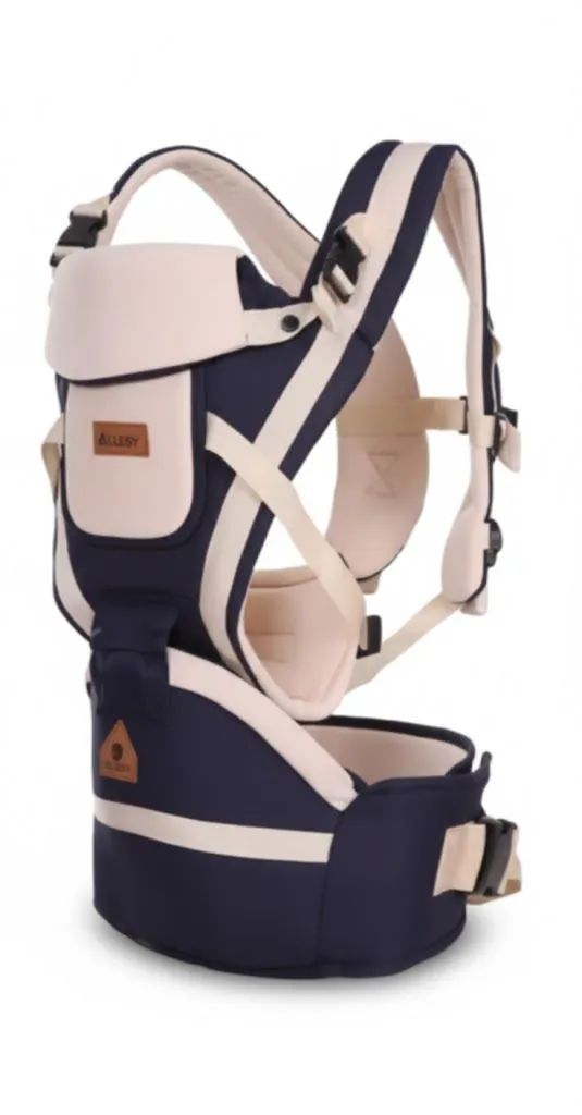 Breathable 3D Style Cotton Baby Carrier with Hip Seat – , Ergonomic Infant to Toddler Front & Back Carrier, Adjustable, Comfortable, Durable & Hands-Free Babywearing