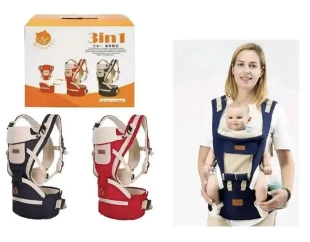 Breathable 3D Style Cotton Baby Carrier with Hip Seat – , Ergonomic Infant to Toddler Front & Back Carrier, Adjustable, Comfortable, Durable & Hands-Free Babywearing